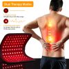 126Pcs LED Red Light Therapy Belt 660nm 850nm Waist Wrap Pad Pain Relief Weight Loss Joint Pain Near Infrared Light Therapy Device