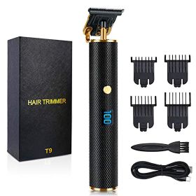 Men Hair Clippers; Professional Outliner Hair Trimmer Cordless; Mens Beard Trimmer; Wireless Hair Cutting Kit for Barbers; USB Rechargeable; Black and (default: default)