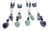 Crystal Heart Dangle Necklace EMF 5G Protection Chakra Healing