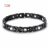 Arthritis Treatment Lymphatic Detoxification Pain Relief Strength Bracelet Women's Adjustable Crystal 3500 Gauss Magnet Jewelrys