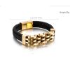 Creative Stainless Steel Magnet Buckle Braided Leather Bracelet