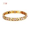 Arthritis Treatment Lymphatic Detoxification Pain Relief Strength Bracelet Women's Adjustable Crystal 3500 Gauss Magnet Jewelrys